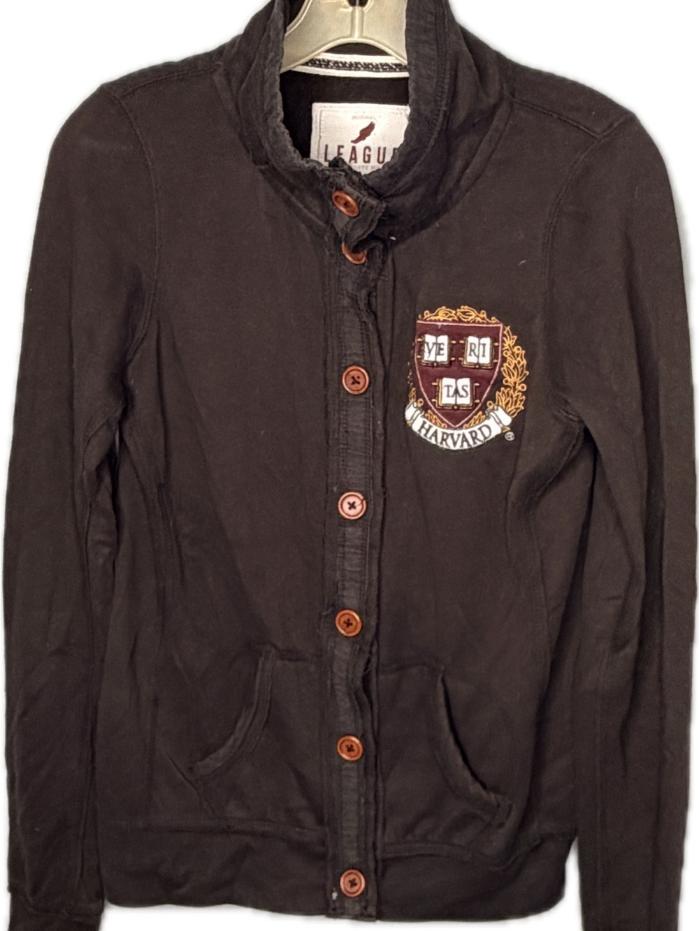 League Collegiate Wear Harvard Shirt Jacket